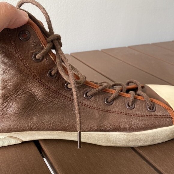 Polo By Ralph Lauren Men Brown Francisco Leather High Top Sneakers Size 13D - Picture 14 of 16